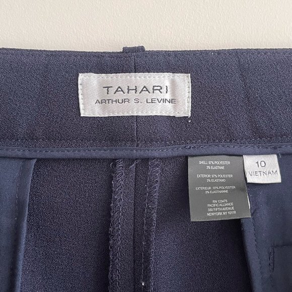 WOMENS TAHARI NAVY/ROYAL BLUE PANT SUIT NEVER WORN - Picture 8 of 9
